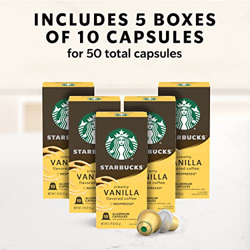 Starbucks by Nespresso Original Line Vanilla Flavored Coffee (50