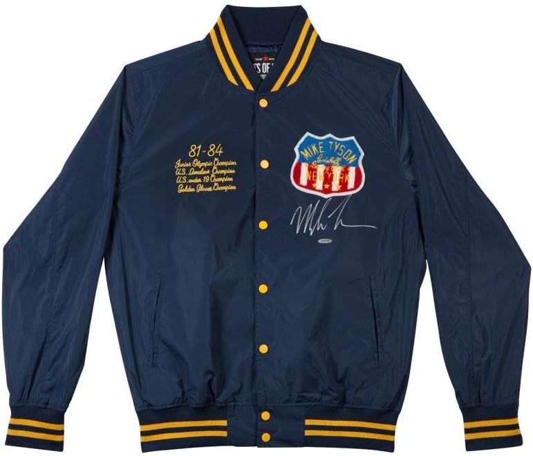 Mike Tyson Signed Autographed Roots of Fight Stadium Jacket Kid Dynamite UDA