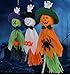 Annymall 3 Pack - Halloween Party Decoration Hanging Ghost Windsock, Spook Pumpkin Fly Witch Scarecrow Doll for Front Yard Patio Lawn Garden Party Decor and Holiday Decorations Themed