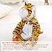MICHLEY Unisex Baby Costume Winter and Autumn Flannel Romper for 6-12 Months, Animal Cosplay Jumpsuit White Size 80