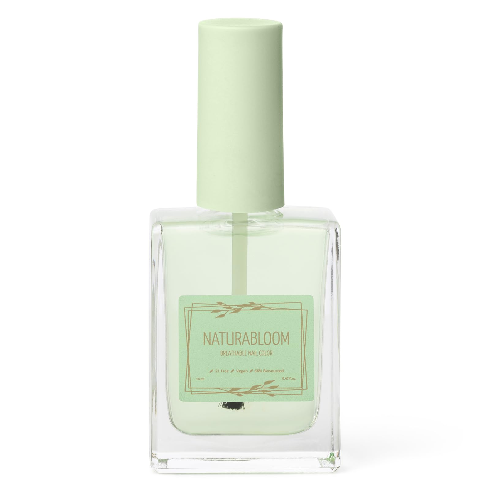 NATURABLOOM Phytostrong Nail Treatment - Breathable Clear Nail Polish & Natural Nail Strengthener for Damaged Nails with AHA, Vitamin E and Bamboo Extract, Vegan Nail Hardener & Base Coat Nail Varnish