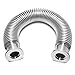 Bellows Hose Metal KF-25,ISO-KF Flange Size NW-25, 304 Stainless Steel, Vacuum Corrugated Bellows Pipe Tube(600 mm/23.62 inch)
