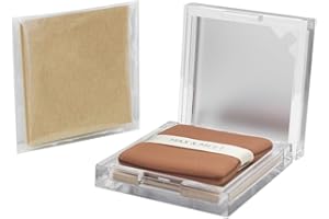 LuckyOpt 200 Face Oil Blotting Sheets with Mirror Travel Box& Puff, Linen Fiber Gentle Oil Control Film Not Destroy Base Makeup Face Oil Absorbing Sheets (Coniferous Tree, Box+Refill total 200 sheets)