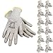 JORESTECH Palm Dipped Polyurethane Coated Seamless Knit Work Gloves PPE Hand Protection Blade Cut Resistance Level 5 (Large) Pack of 12