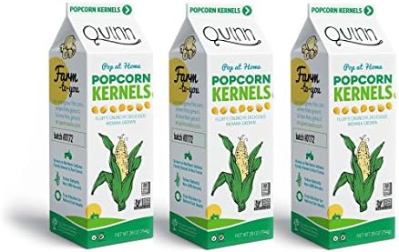 Quinn Snacks - Pop at Home Popcorn Kernels - All Kernels are Non-GMO and Crazy Delicious - Proudly Grown in the USA on Family Farms (3 Pack)