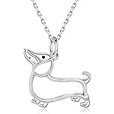 Zepmais Dachshund Necklace 925 Sterling Silver-Cute Weiner Dog Pendant Necklace for Young Ones-Puppy Jewelry Gifts for Women Dog Lovers