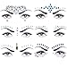 Lady Up Face Gems Stick on Rhinestones Mermaid Bindi Crystals Jewels Glitters Eyes Face Temporary Tattoos Stickers for Halloween Festival Carnival Party