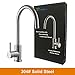 Trywell T304 Solid Stainless Steel 360 Degree Swivel Kitchen Sink Faucet, High Arc Single Lever with Two-Function Nozzle,1.8 Gpm