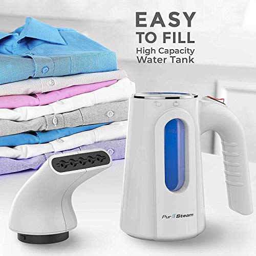 PurSteam Travel Steamer for Clothes. Highest Quality, Fastest Heating InfaTherm Technology , 8-in-1, Wrinkle Remover- Clean- Sterilize-Refresh- Treat-, Auto Off - Thumbnail 5