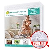 SOPAT Queen Mattress Protector 100% Waterproof Mattress Pad Cover,3D Air Fabric,Breathable Smooth Soft Cover