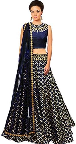 ShreeBalaji Enterprise Women's Banglori Anarkali Style Dress Material Freesize Blue