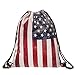Ababalaya 3D Print Drawstring Backpack Rucksack Shoulder Bags Gym Bag, America Flag