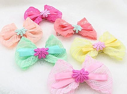 Buy Generic Green Pet Grooming Flower Bows Small Dog Hair