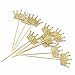 JANOU Gold Glitter Crown Cake Cupcake Topper for Wedding Party Decoration Pack 20pcs
