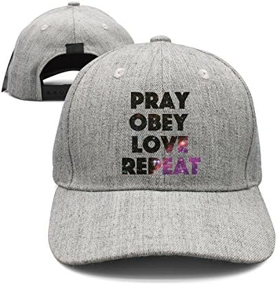 SJSNBZ Pray Obey Love Repeat Printing Unisex Adult Womens Wool Hip-hop Cap