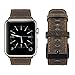 top4cus Genuine Leather Band iwatch Strap Compatible with Apple Watch Series 6, SE, 5, 4, 3/2/1 and Sport Edition, Stainless Steel Clasp (42mm, Retro Coffee Brown)
