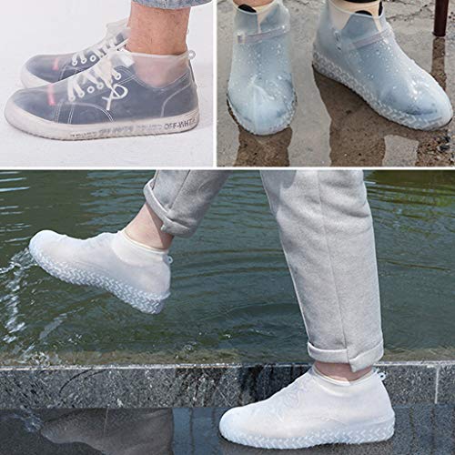 Tpingfe Reusable Rain Gear Boots Snow Shoe Covers Waterproof Shoes Overshoes S/M/L (M) - Thumbnail 3