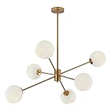 BOKT 6 Lights Modern Sputnik Chandeliers Globe