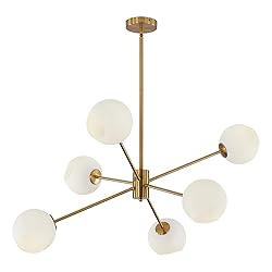 BOKT 6 Lights Modern Sputnik Chandeliers Globe