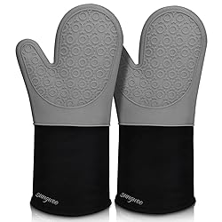 sungwoo Extra Long Silicone Oven Mitts, Heat