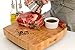 HIGH-END Large Bamboo Cutting Board with Feet by KOOQ - THE MOST SOPHISTICATED, THICK Butcher's Block and Chopping Board. Beautiful Cheese Board & Serving Board. (12