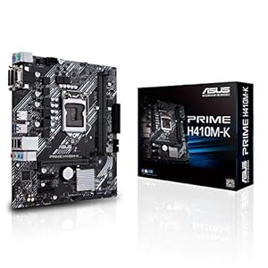 ASUS Prime H410M-K Intel H410 (LGA 1200) micro-ATX moederbord met DDR4-ondersteuning, DVI, D-Sub, USB 3.2 Gen 1, SATA 6…
