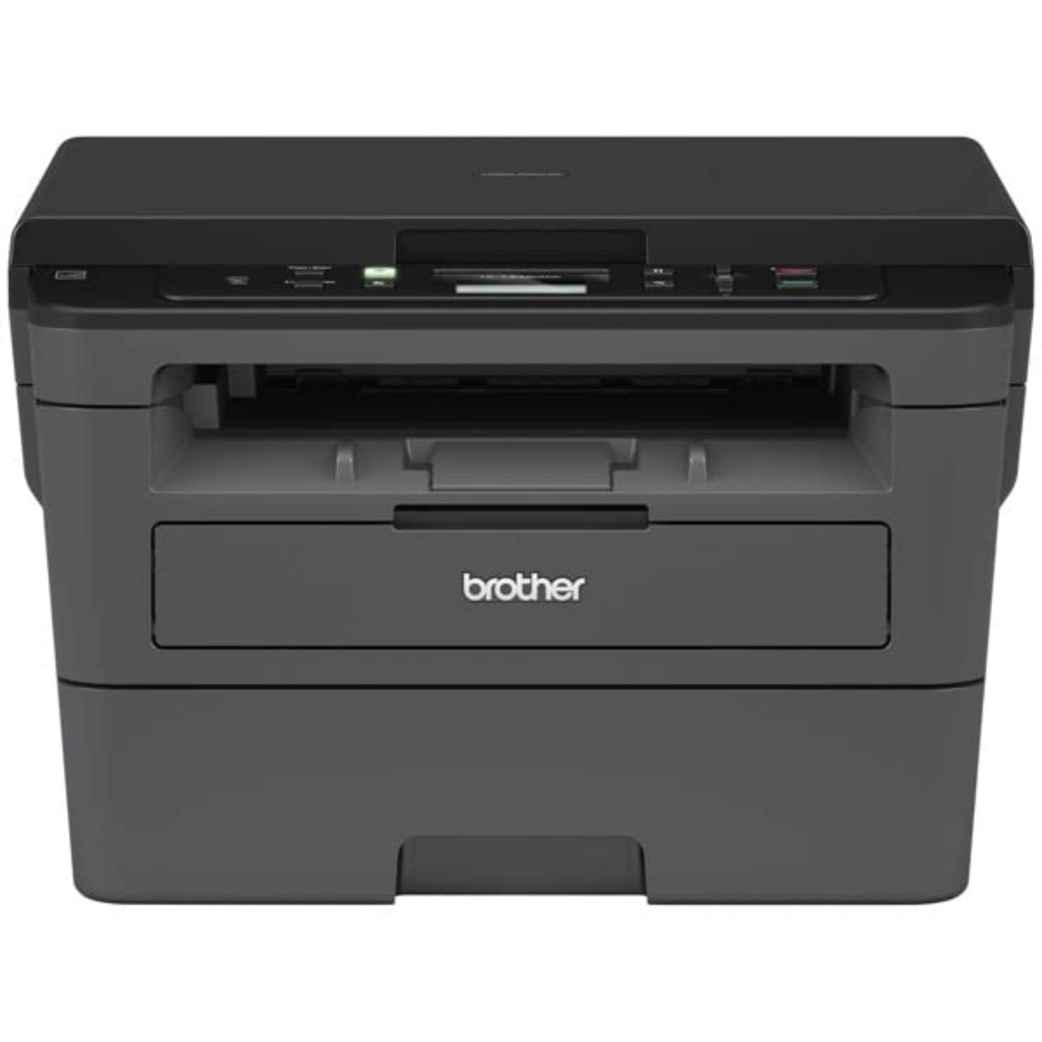 Brother Compact Monochrome Laser Printer, HLL2390DW, Convenient Flatbed Copy & Scan, Wireless Printing, Duplex Two-Sided Printing, Amazon Dash Replenishment Enabled,Black/Grey