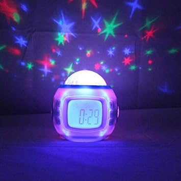 LFLB Creativo música Estrellas proyector Zhong Colorido Reloj ...