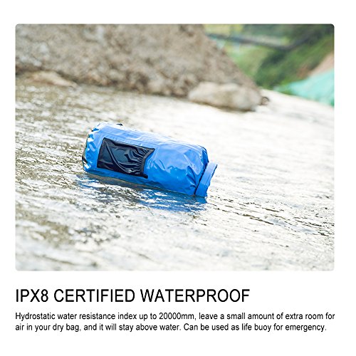 BFULL Waterproof Dry Bag 10L/20L [Lightweight Compact] Roll Top Water Proof Backpack with 2 Exterior Zip Pocket for Kayaking, Boating, Duffle, Camping, Floating, Rafting, Fishing - Thumbnail 6