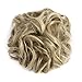Haironline Scrunchie Scrunchy Bun Up Do Hair piece Hair Ribbon Ponytail Extensions Wavy Curly Ash Blonde Mix Bleach Blonde