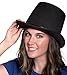 NJ Novelty - Top Hat Black Felt Costume Accessory Party Dress Up Hats Tall
