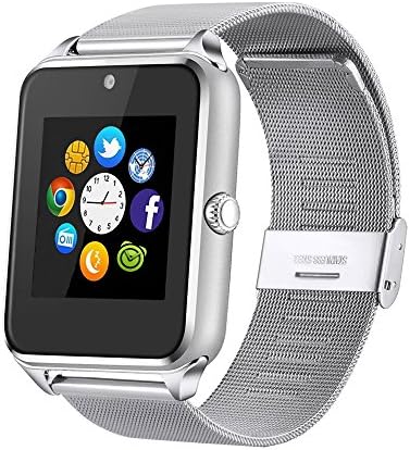 RaaawarHWWE MSRM Replaceable Band Bluetooth Smart Watch Call Sync and Handfree Support Android 4.2 or abouve and Iphone5s/6/6s/7/7s (silver)