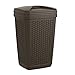 Suncast 30 Gallon Resin Outdoor Hideaway Patio Trash Can, Java