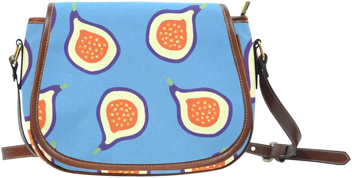 Delicious Fruit Flavor Of Fig Leaves Shoulder Crossbody Bags Flap With