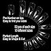 beYou 2PACK Natutal/Clear French 500 Artificial Fake Nails (Total 1000 Tips) 10Sizes With Clear Plastic Cases For Nail Salon Nail Shop (French)