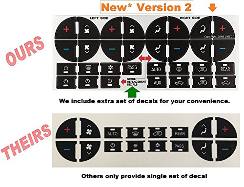 Ac Dash Button Repair Kit For Gm Tahoe Suburban