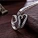 NYKKOLA Vintage Adjustable Octopus Mens Womens Polished Stainless Steel Tentacle Ring Retro Gothic Punk Style Jewelry Silver Black