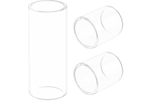 Wwomusic 3pcs 28mm 60mm Guitar String Glass Slide for Electric Guitar Bass Medium Small