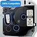 NineLeaf 3 PK Labeling Tape Black Print on White Tape (45013) D1 Label Cassette, Split Back Easy Peel AdhesiveCompatible for DYMO D1 45013 S0720530 P-Touch 1/2