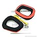Geekria QuickFit Mesh Fabric Replacement Ear Pads and Headband Pad Set Compatible with Logitech G430, G930 Headphones, Repair Parts Suit (Red-Black)