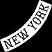 VEGASBEE New York Reflective Embroidered Iron-ON Patch Biker Jacket Rider Vest Bottom Rocker 12