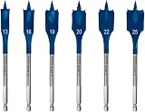 Bosch EXPERT Self Cut Speed Spade Drill Bit Set 13/16/19/20/22/25 mm 6-Pc view 1