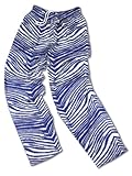 Zubaz Detroit Lions Team Color Zebra Pants, Honolulu Blue Silver