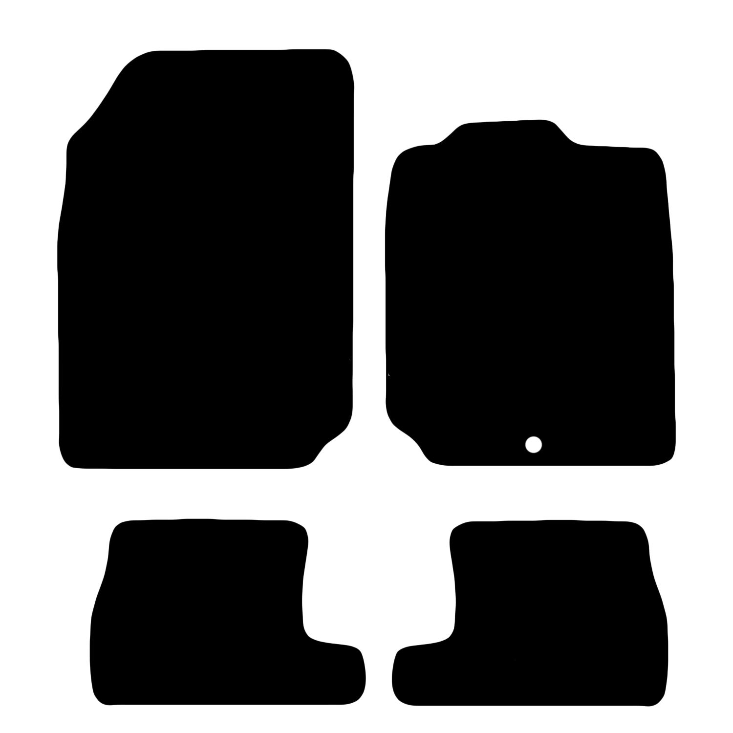 Carsio Carpet Car Mats For Nissan Micra CC 2005 2009 4 Piece Set Tailored Fit Floor Mat Complete Accessory Black Custom Fitted - All Weather, Anti-Slip Backing & Black Trim