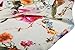 Bluetime Women's 3/4 Sleeve Floral High Low Chiffon Kimono Cardigan Blouse (XXL, White)