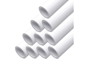 letsFix 1/2" PVC Pipe Furniture Grade, DIY PVC Projects for the Home, Garden, Greenhouse, Farm and Workshop, Sch. 40 White [40" x 10 Pack]