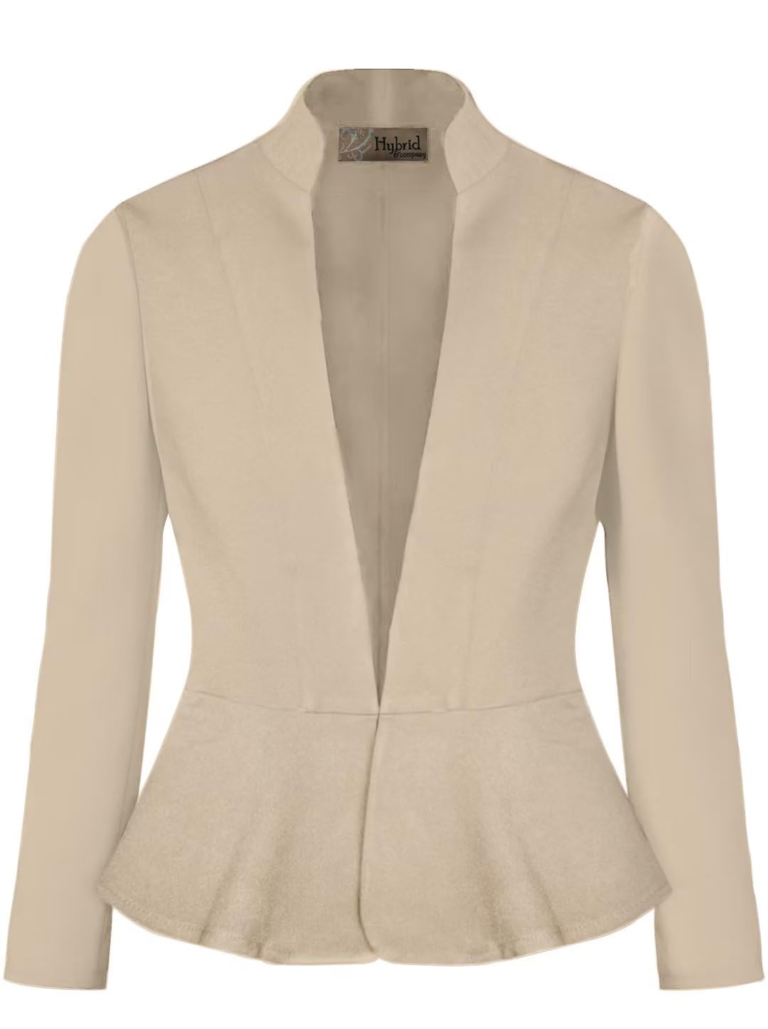 Photo 1 of *USED*
Hybrid & Company Women's Casual Work Office Elegant Open Front Premium Nylon Blazer Jacket JK1135X 1073T Stone 1X