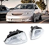 VioGi Fit:04-05 Honda Civic 2-Door Coupe/4-Door Sedan Clear Lens Fog Lights Kit w/ Bulbs+Switch+Wiring+Harness+Relay+Bracket+Necessary Mounting Hardware