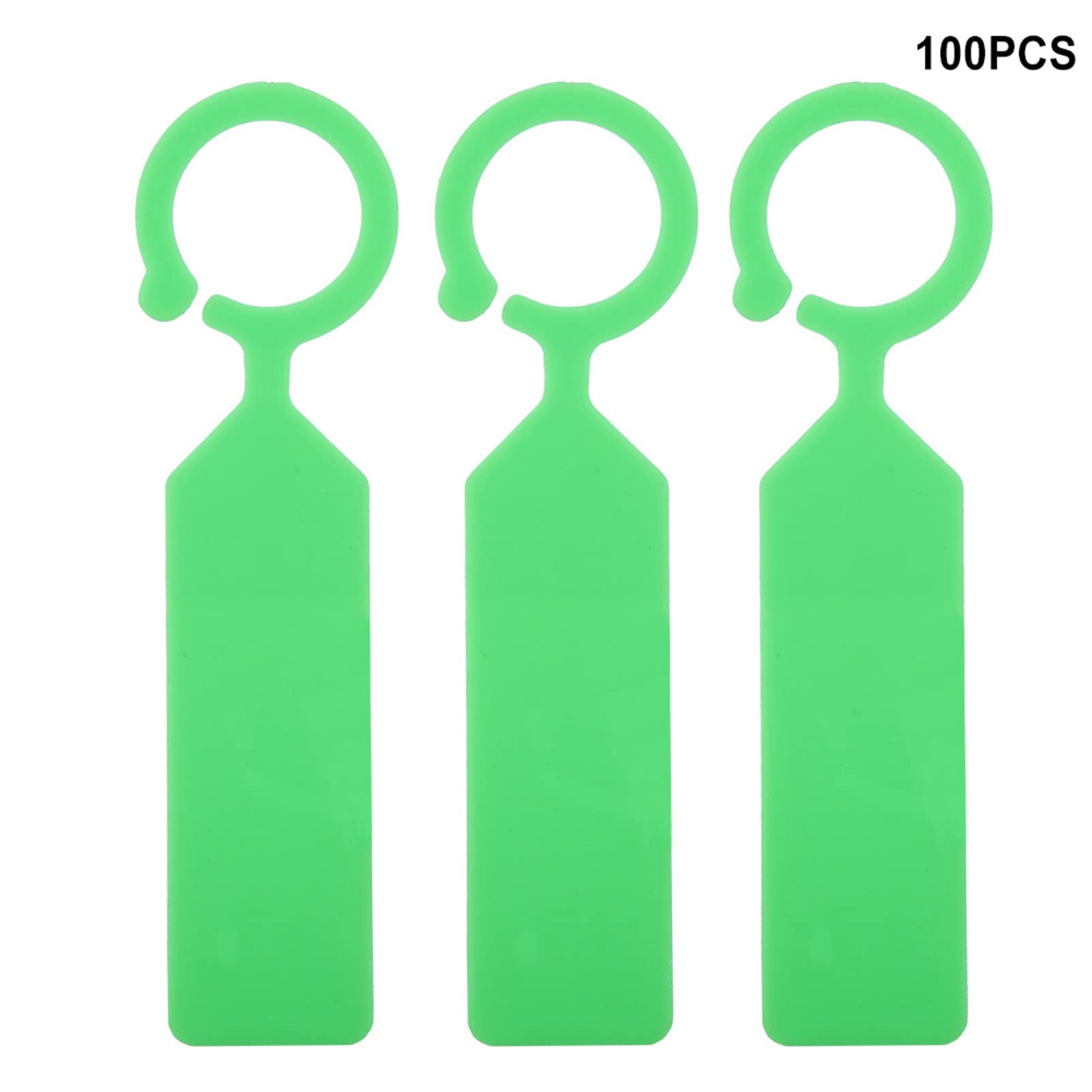 100Pcs Waterproof Plant Tree Tags Thick Plastic Garden Hanging Labels Nursery Seedling Marker(Green)