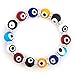 LilyJewelry Multicolor Evil Eye Beads Stretch Bracelet